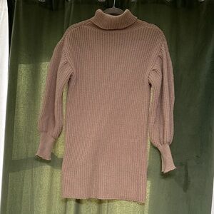 Cozy Taupe Turtleneck Sweater
